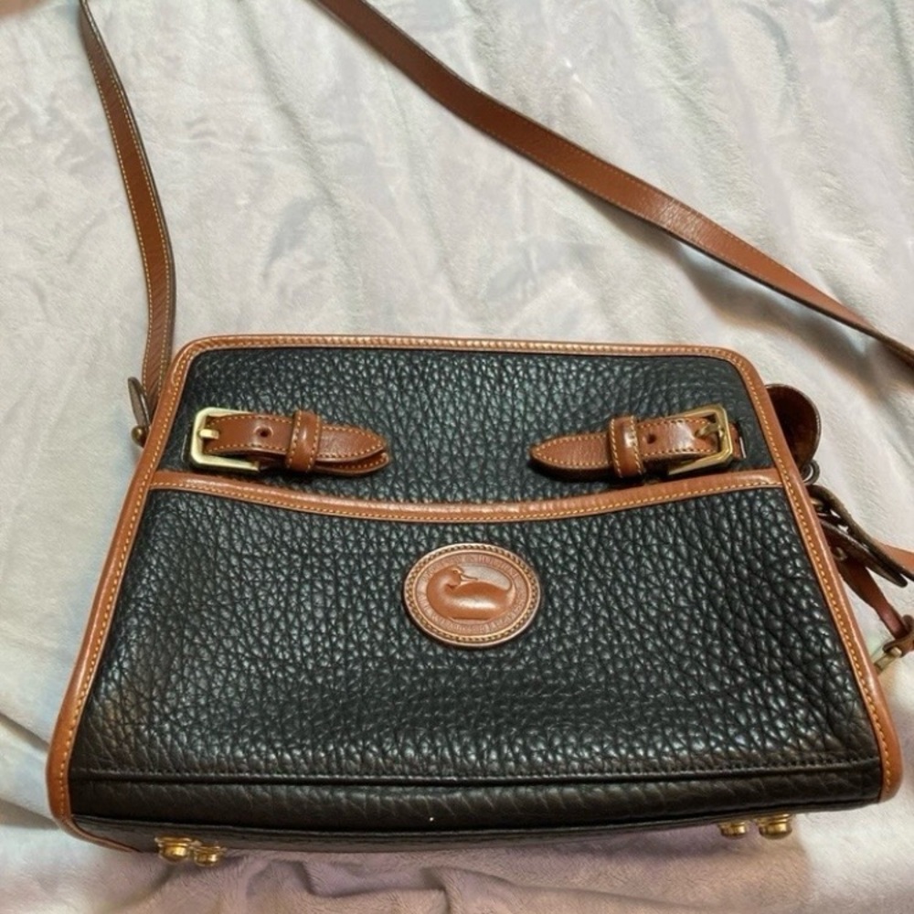 Dooney & Bourke Black and Brown Leather Bag